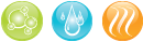 Logos for Wash, Rinse, Dry