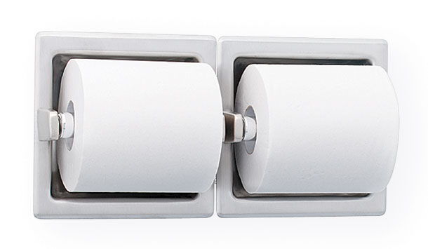 Recessed Dual Roll Toilet Tissue Dispenser Bradley Corporation Recessed Dual Roll Toilet Tissue Dispenser