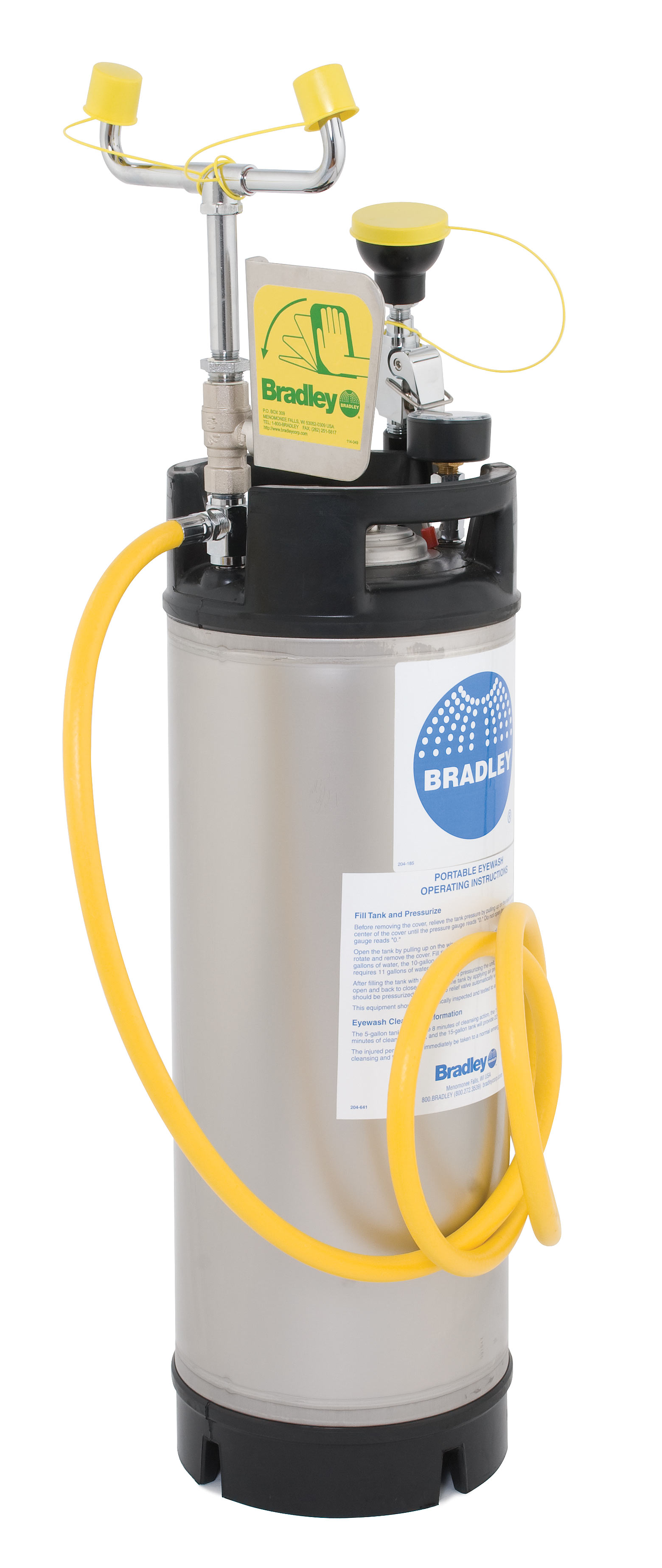 5 Gal Pressurized Eye/Face Wash Unit Bradley Corporation