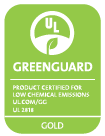 GREENGUARD UL2818 gold logo