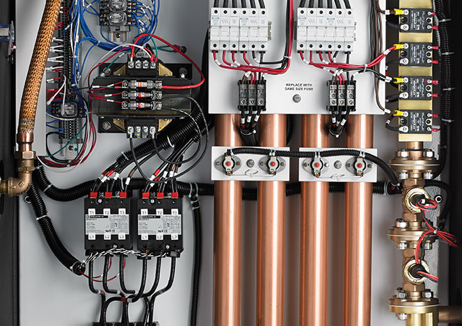 Interior shot of a Keltech tankless electric water heater