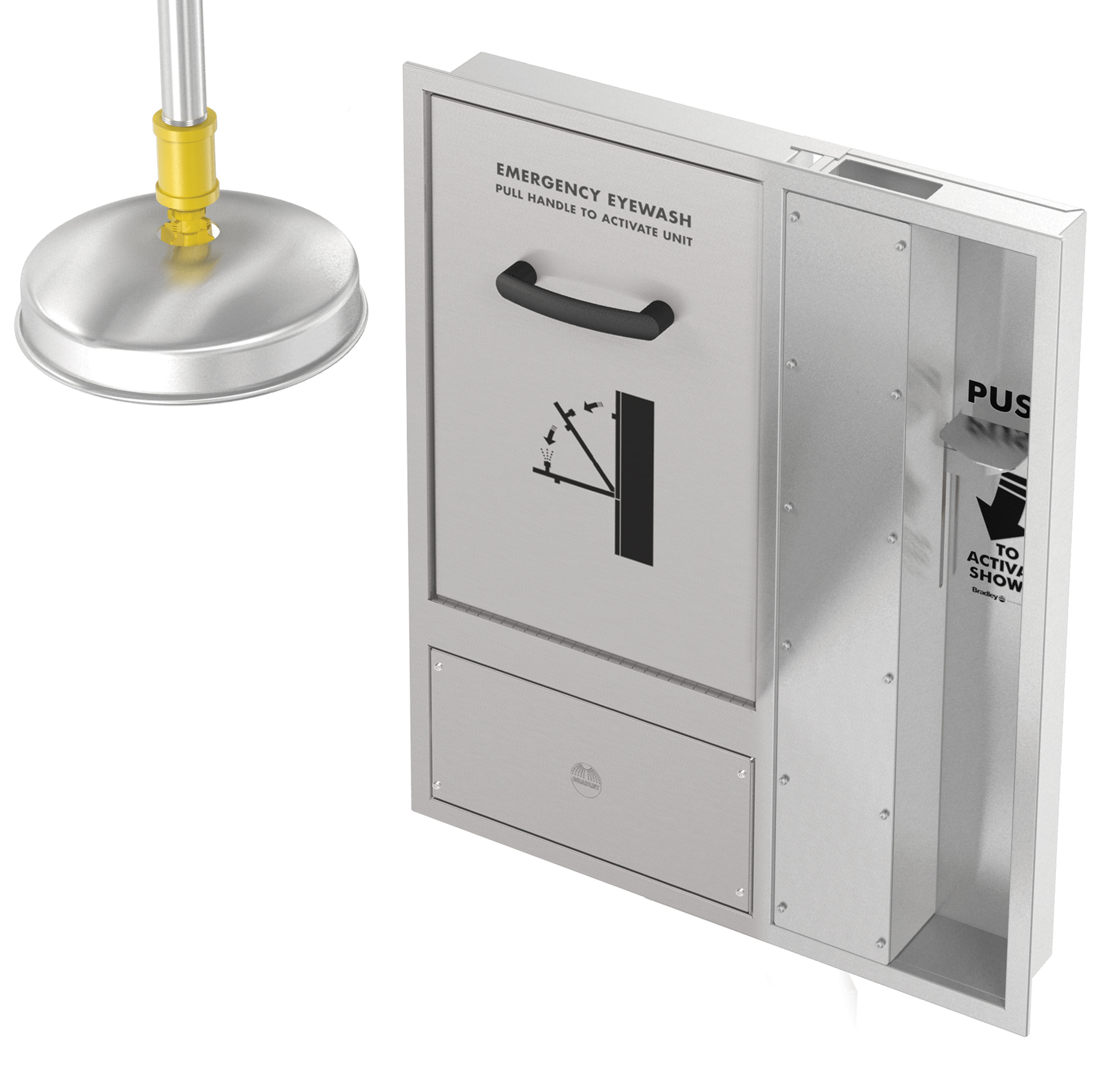 Concealed Barrier Free Eye/Face Wash & Drench Shower